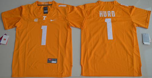 Vols #1 Jalen Hurd Orange Stitched Youth NCAA Jersey - Click Image to Close